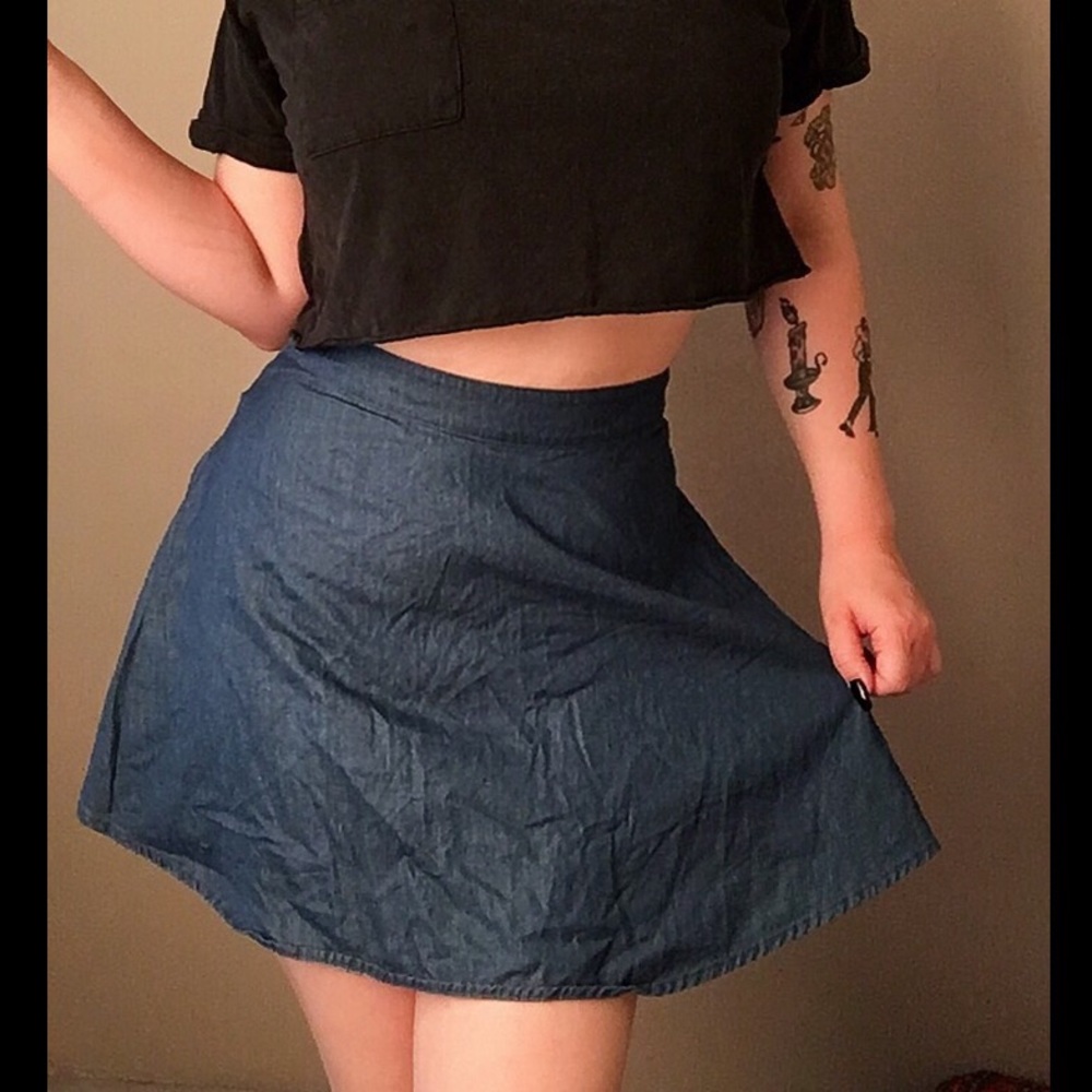 5 for $25🥀Basic Denim Skater Skirt